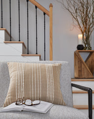 Diamond Furniture - Ashley Furniture - Benbert Pillows - Pillow / Tan/White - A1000958P