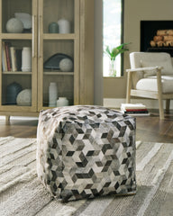 Diamond Furniture - Ashley Furniture - Albermarle Pouf - Pouf / Gray/Brown - A1000983