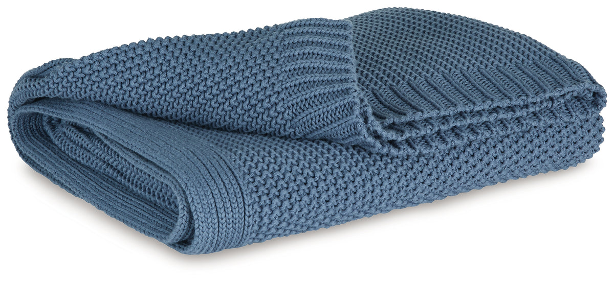 Diamond Furniture - Ashley Furniture - Gayelery Throw (Set of 3) - Throw (3/CS) / Blue - A1001087