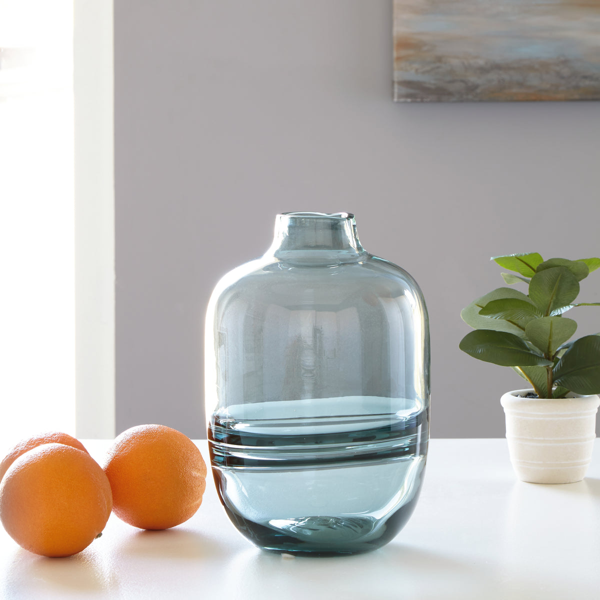 Diamond Furniture - Ashley Furniture - Lemmitt Vase - Vase / Teal - A2000540