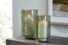 Diamond Furniture - Ashley Furniture - Clarkton Candle Holder - Candle Holder Set (Set of 2) / Green - A2000623