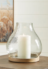 Diamond Furniture - Ashley Furniture - Adalisen Candle Holder - Candle Holder / Clear/Brown - A2000679