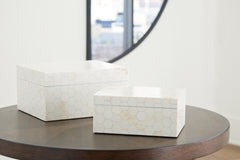 Diamond Furniture - Ashley Furniture - Aldenburg Box (Set of 2) - Box Set (Set of 2) / Cream - A2000690