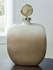 Diamond Furniture - Ashley Furniture - Acario Jar - Jar / Taupe/Gold Finish - A2000782