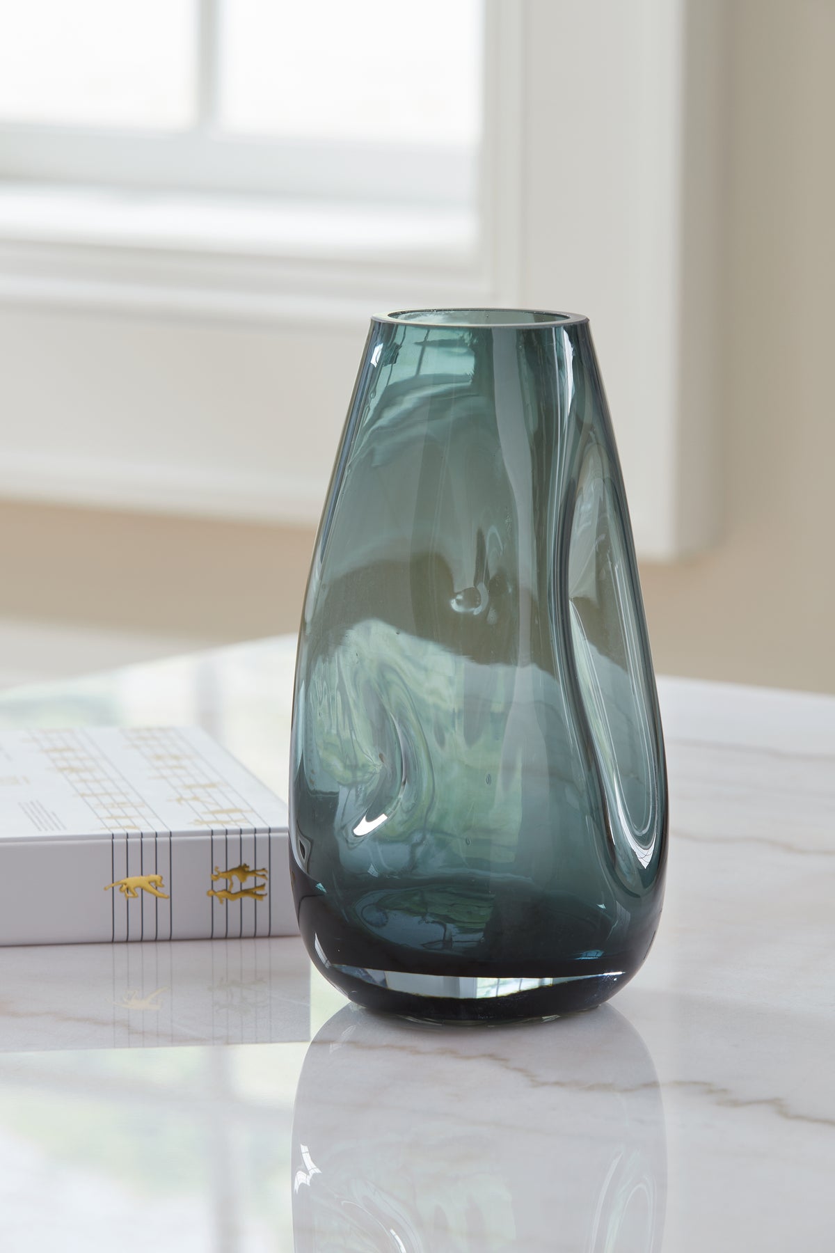Diamond Furniture - Ashley Furniture - Beamund Vase - Vase (2/CS) / Teal Blue - A2900010