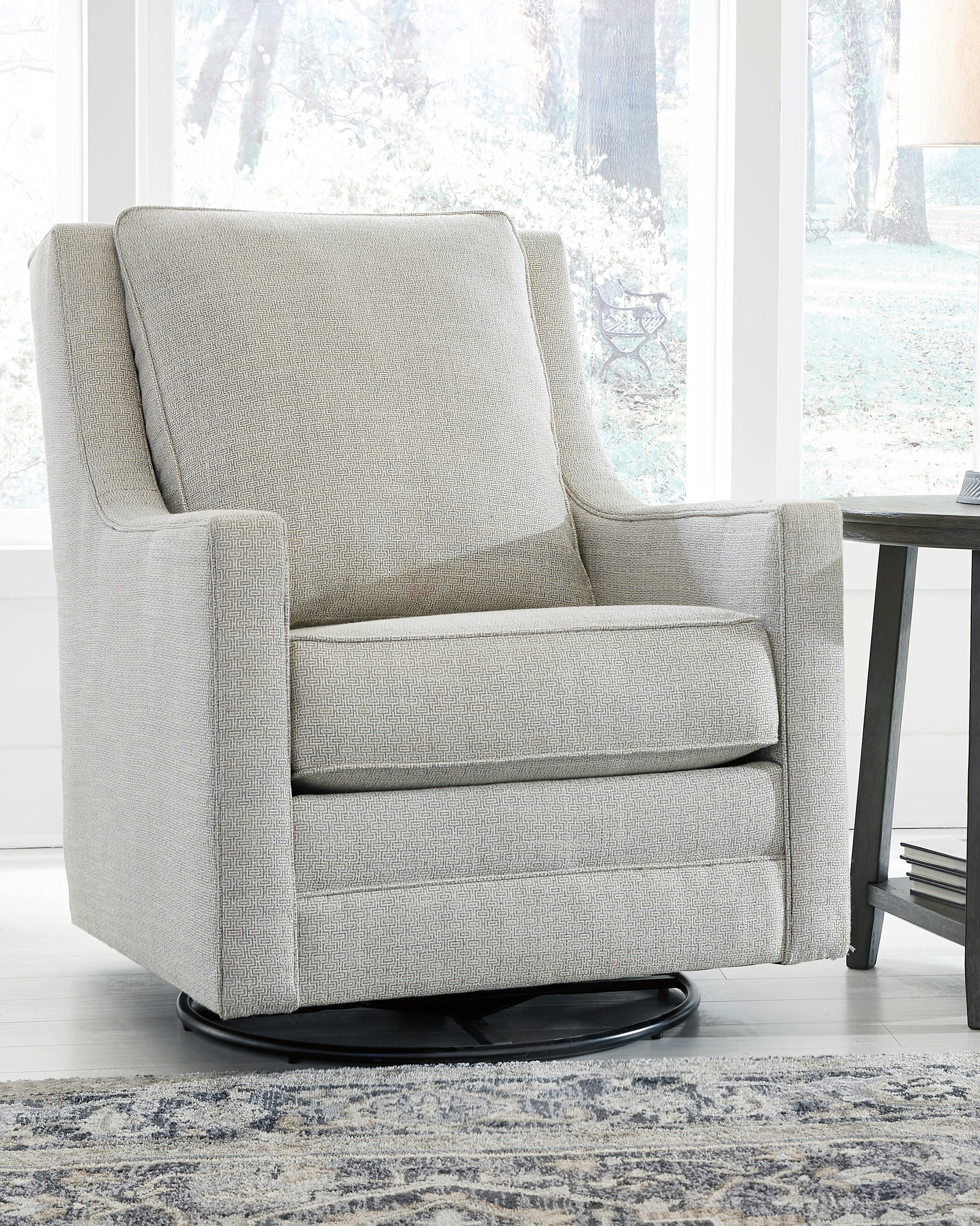 Diamond Furniture - Ashley Furniture - Kambria Swivel Glider Accent Chair - Swivel Glider Accent Chair / Frost - A3000206