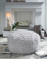 Diamond Furniture - Ashley Furniture - Galice Living Room - Oversized Accent Ottoman / Light Gray - A3000333