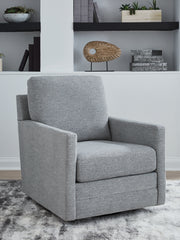 Diamond Furniture - Ashley Furniture - Freybourne Next-Gen Nuvella Swivel Accent Chair - Swivel Accent Chair / Pewter - A3000737