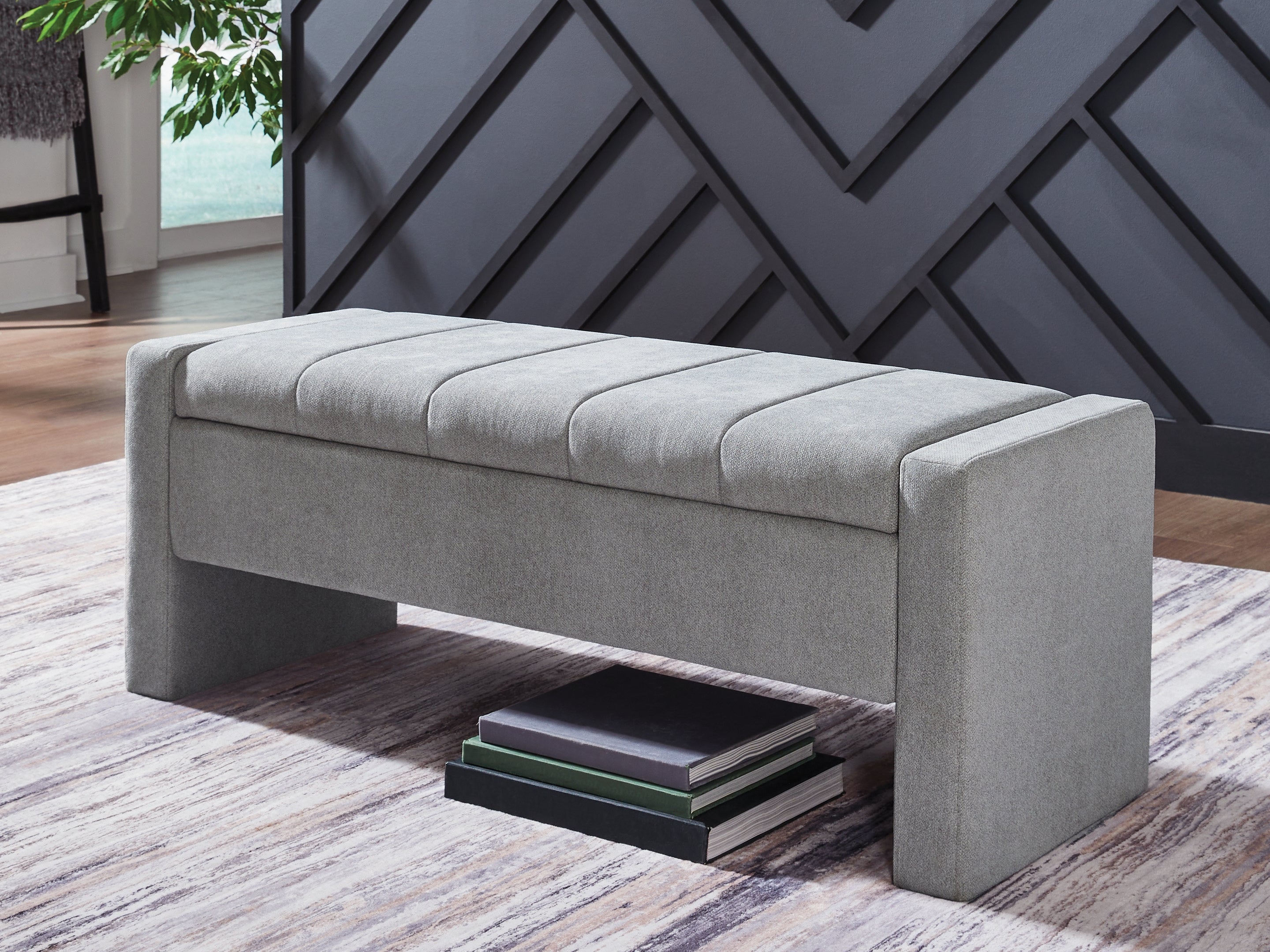 Diamond Furniture - Ashley Furniture - Akselman Storage Bench - Storage Bench / Gray / 50"W x 19"D x 19"H - A3000744