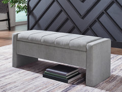 Diamond Furniture - Ashley Furniture - Akselman Storage Bench - Storage Bench / Gray / 50"W x 19"D x 19"H - A3000744