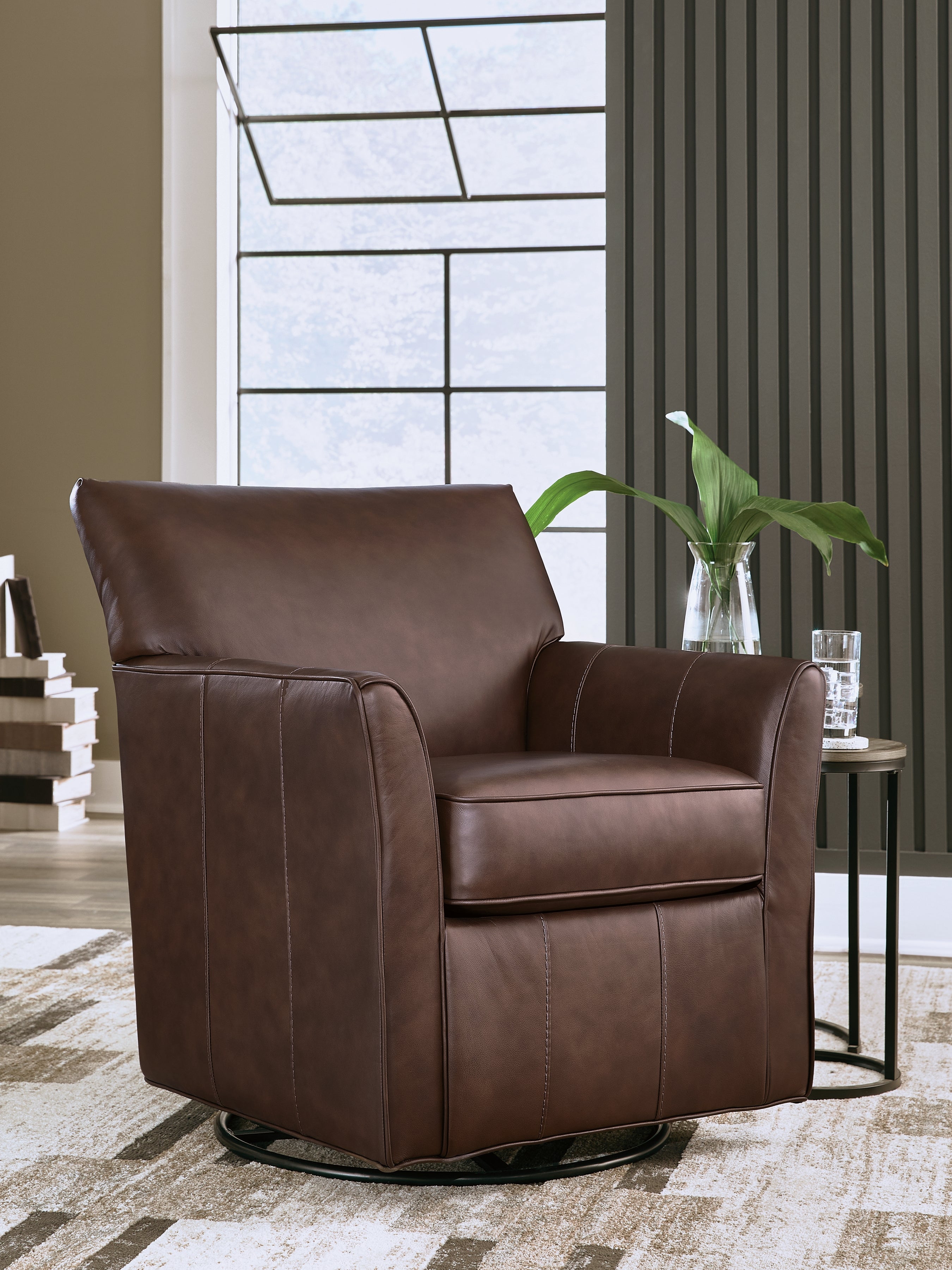 Diamond Furniture - Ashley Furniture - Braydunn Swivel Glider Accent Chair - Swivel Glider Accent Chair / Espresso Brown - A3000820
