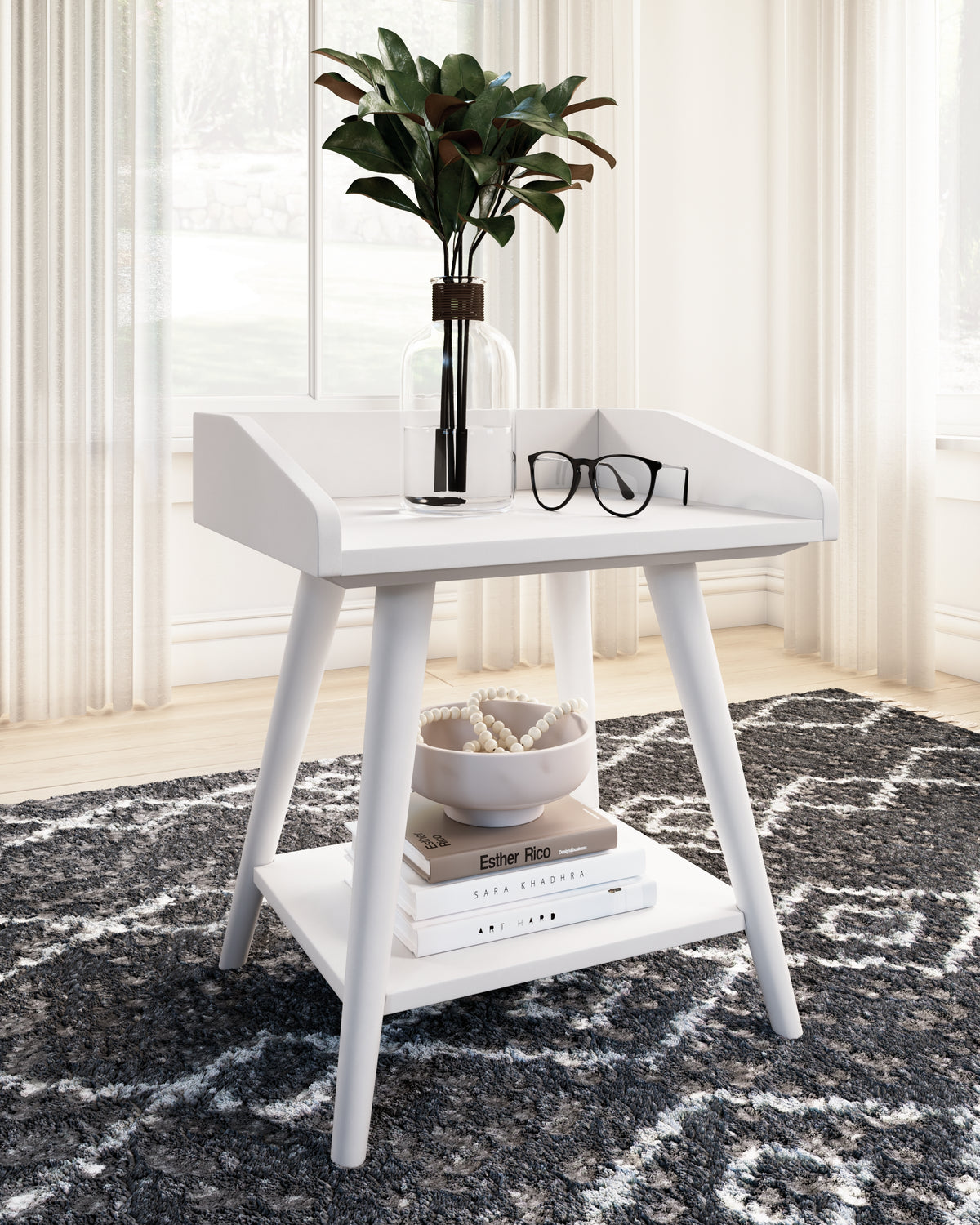 Diamond Furniture - Ashley Furniture - Blariden Accent Table - Accent Table / White - A4000367