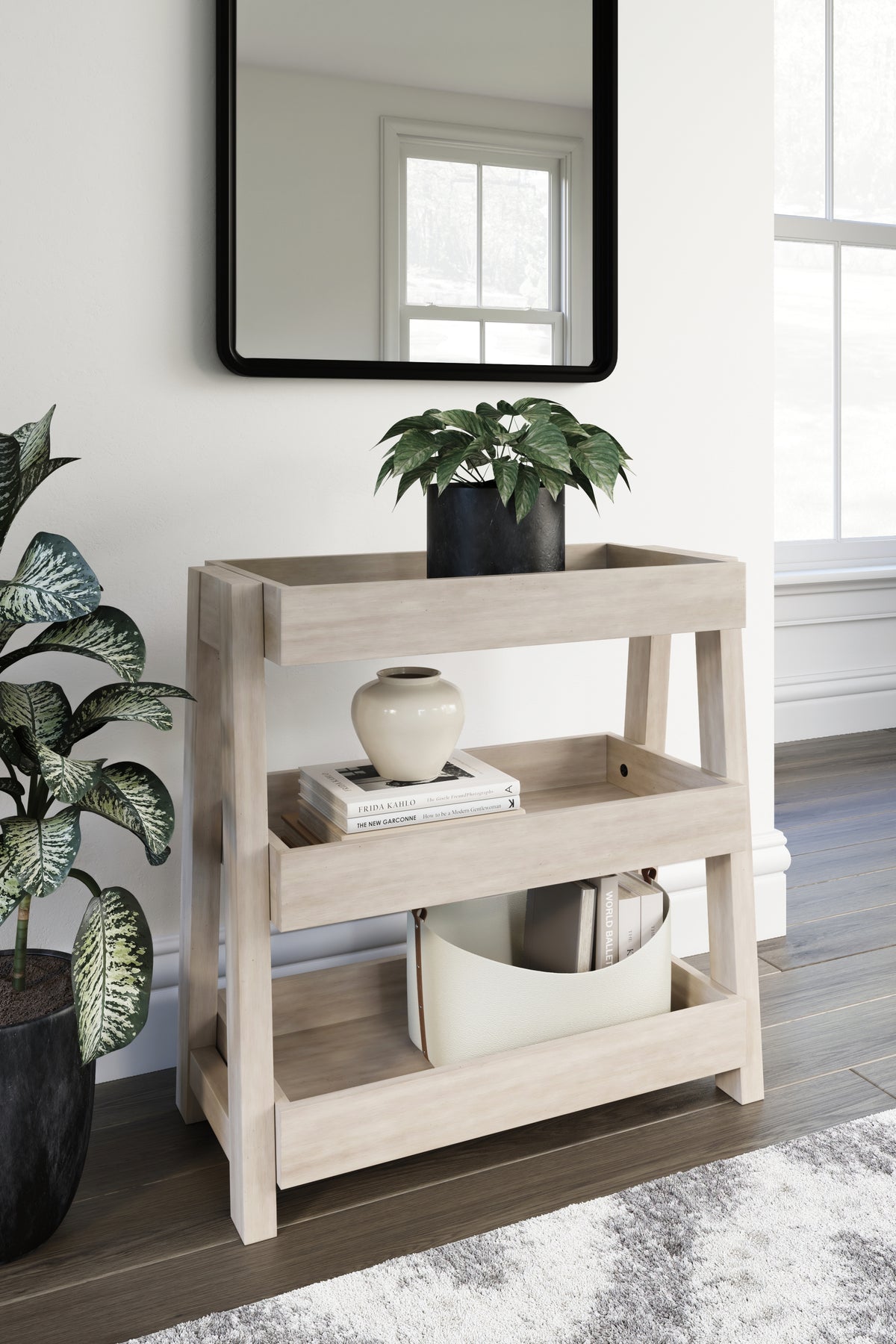 Diamond Furniture - Ashley Furniture - Blariden Shelf Accent Table - Shelf Accent Table / Light Tan - A4000368