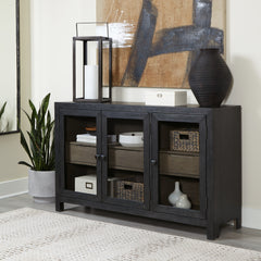 Diamond Furniture - Ashley Furniture - Lenston Accent Cabinet - Accent Cabinet / Black/Gray - A4000508