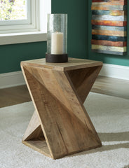 Diamond Furniture - Ashley Furniture - Zalemont Accent Table - Accent Table / Distressed Brown - A4000510