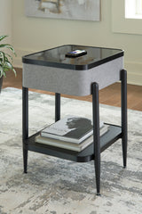 Diamond Furniture - Ashley Furniture - Jorvalee Accent Table with Speaker - Accent Table with Speaker / Gray/Black - A4000550