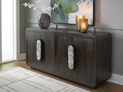 Diamond Furniture - Ashley Furniture - Elliston Accent Cabinet - Accent Cabinet / Espresso Brown - A4000683