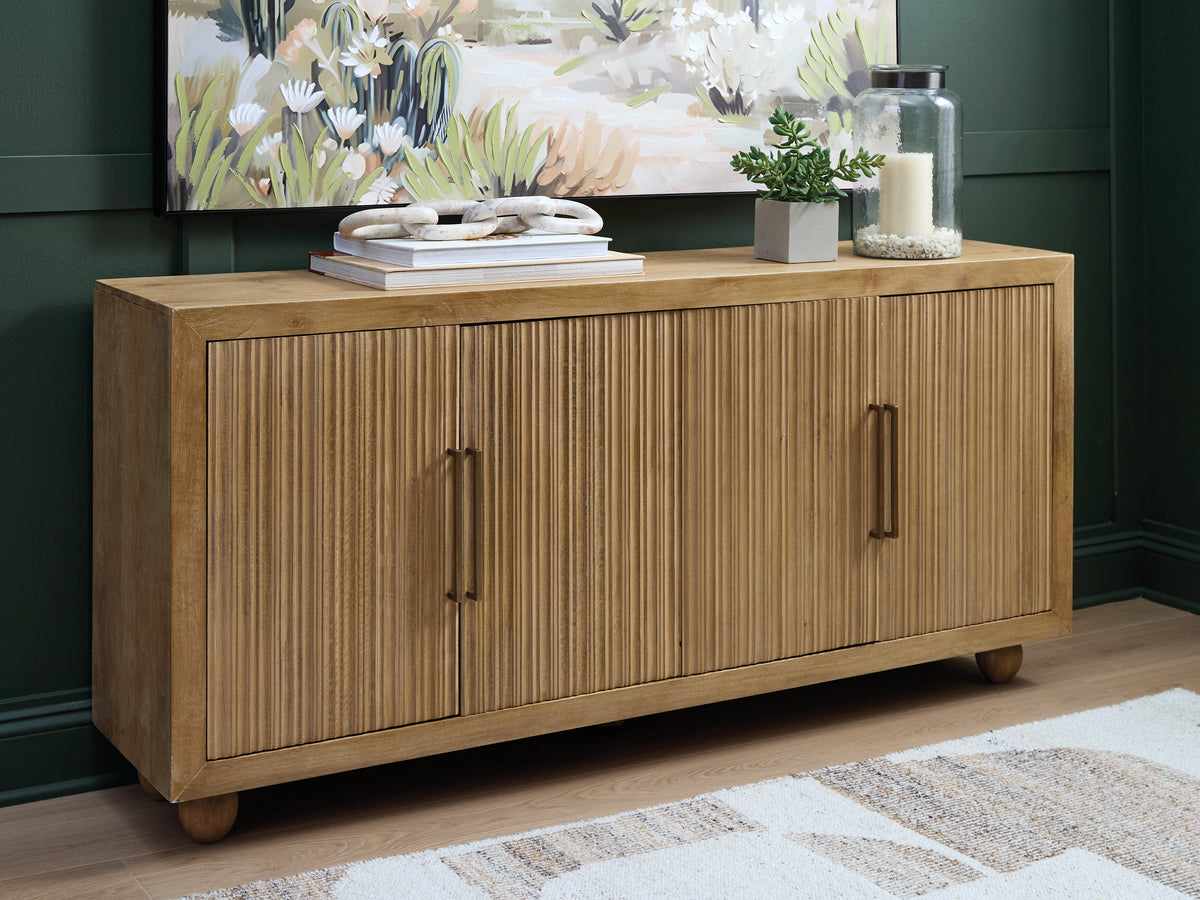 Diamond Furniture - Ashley Furniture - Niam Accent Cabinet - Accent Cabinet / Light Antique Beige - A4000684