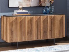 Diamond Furniture - Ashley Furniture - Quintavious Accent Cabinet - Accent Cabinet / Brown/Charcoal - A4000685
