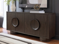 Diamond Furniture - Ashley Furniture - Veeda Accent Cabinet - Accent Cabinet / Dark Brown - A4000703