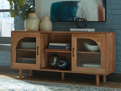 Diamond Furniture - Ashley Furniture - Adway Accent Cabinet - Accent Cabinet / Natural Brown - A4000709