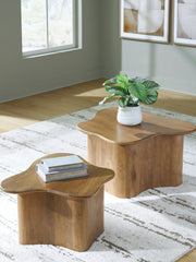 Diamond Furniture - Ashley Furniture - Abeford Accent Coffee Table (Set of 2) - Accent Cocktail TBL Set (Set of 2) / Brown - A4000711