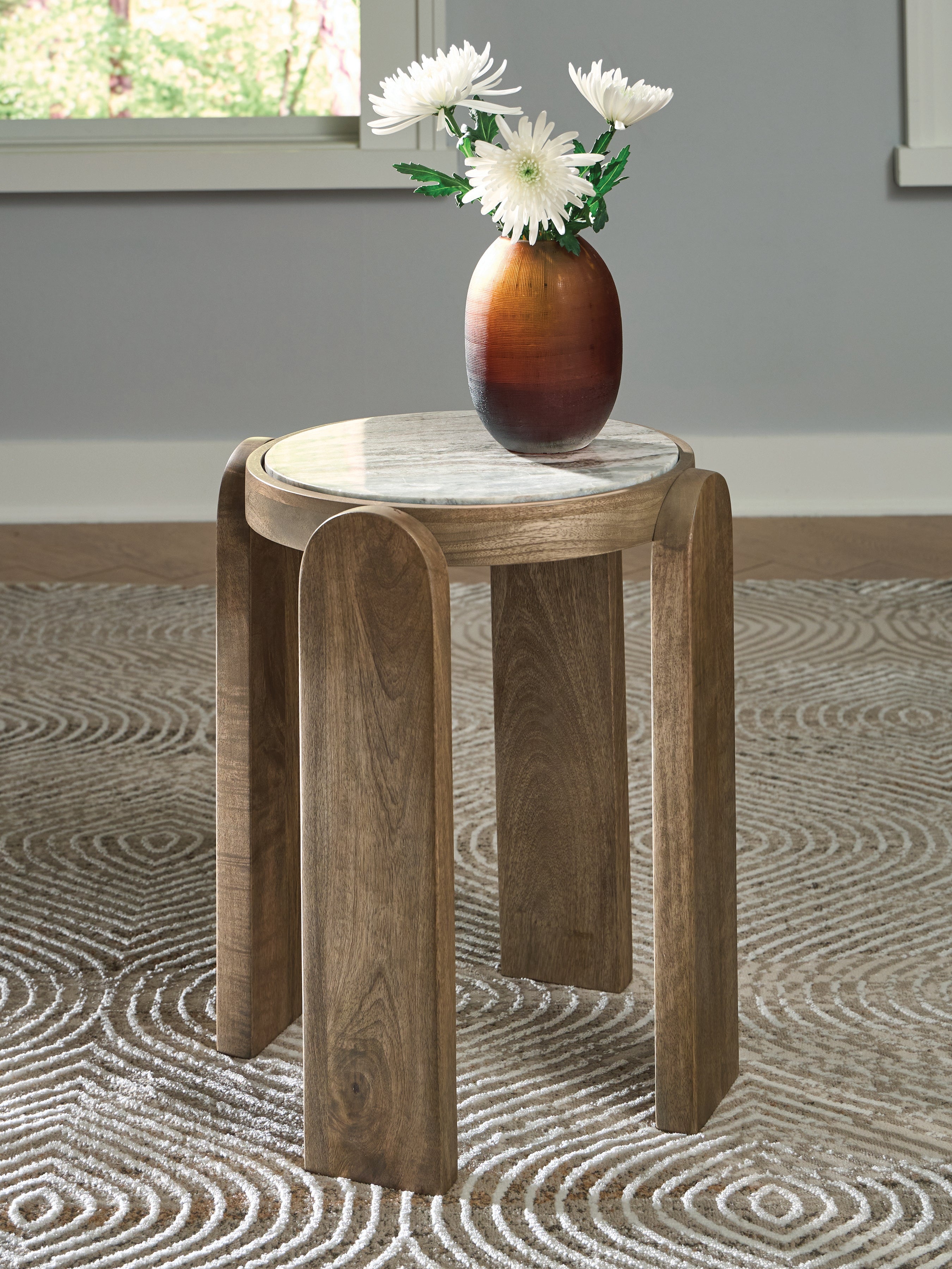 Diamond Furniture - Ashley Furniture - Gavrilley Accent Table - Accent Table / Gray/White/Brown - A4000722