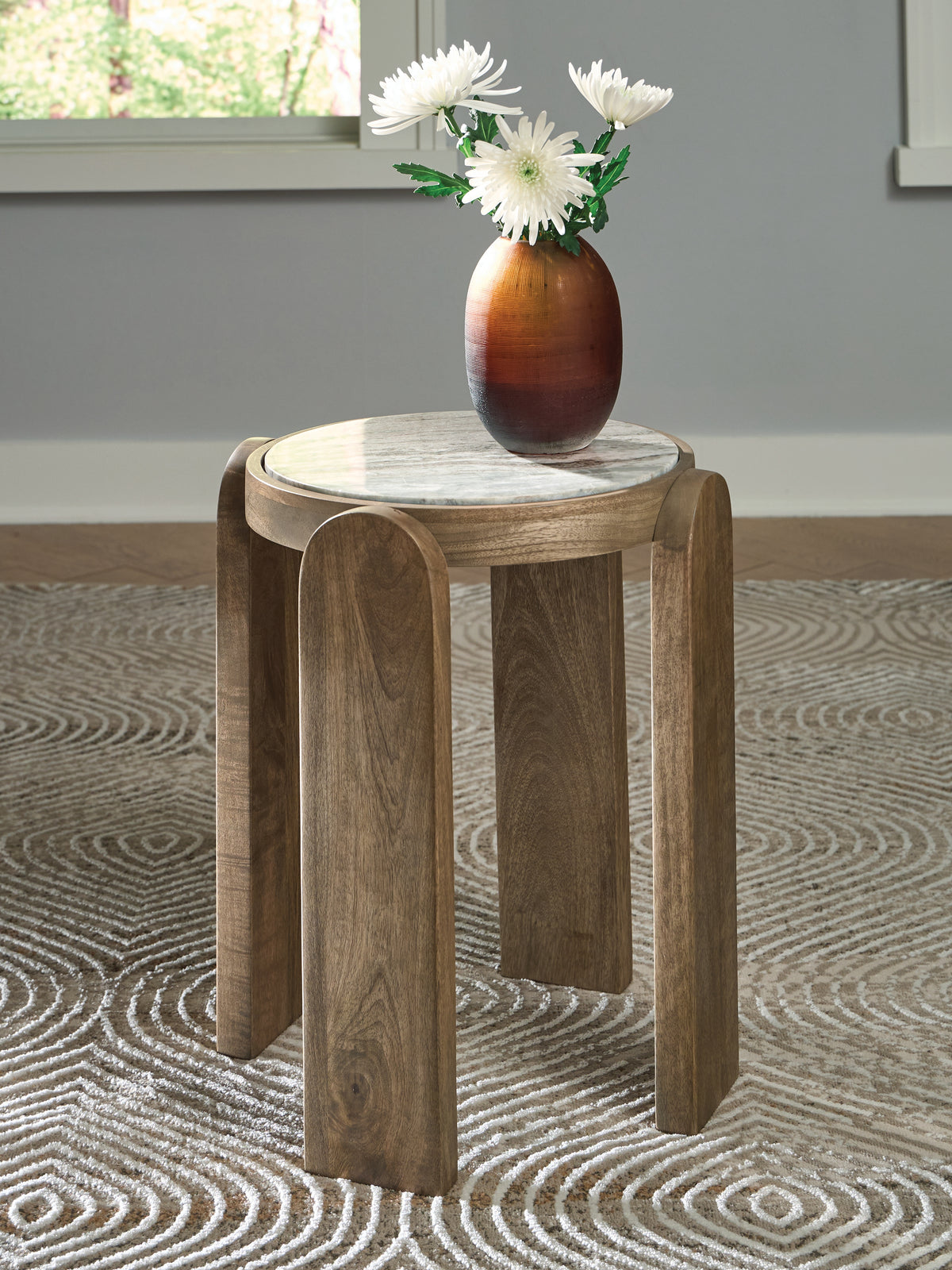 Diamond Furniture - Ashley Furniture - Gavrilley Accent Table - Accent Table / Gray/White/Brown - A4000722