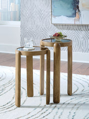 Diamond Furniture - Ashley Furniture - Jossor Accent Table (Set of 2) - Accent Table Set (Set of 2) / Light Brown - A4000726