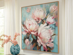 Diamond Furniture - Ashley Furniture - Parryville Wall Decor - Wall Art / Aqua/Pink - A8000440