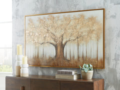 Diamond Furniture - Ashley Furniture - Dalewick Wall Decor - Wall Art / Brown/Gray/Gold Finish - A8000448
