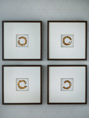 Diamond Furniture - Ashley Furniture - Dallbourne Wall Decor - Wall Art Set (4/CN) / White/Gold Finish - A8000491