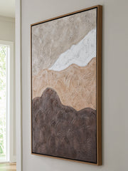 Diamond Furniture - Ashley Furniture - Fanthorne Wall Decor - Wall Art / Tan/Brown/White - A8000500