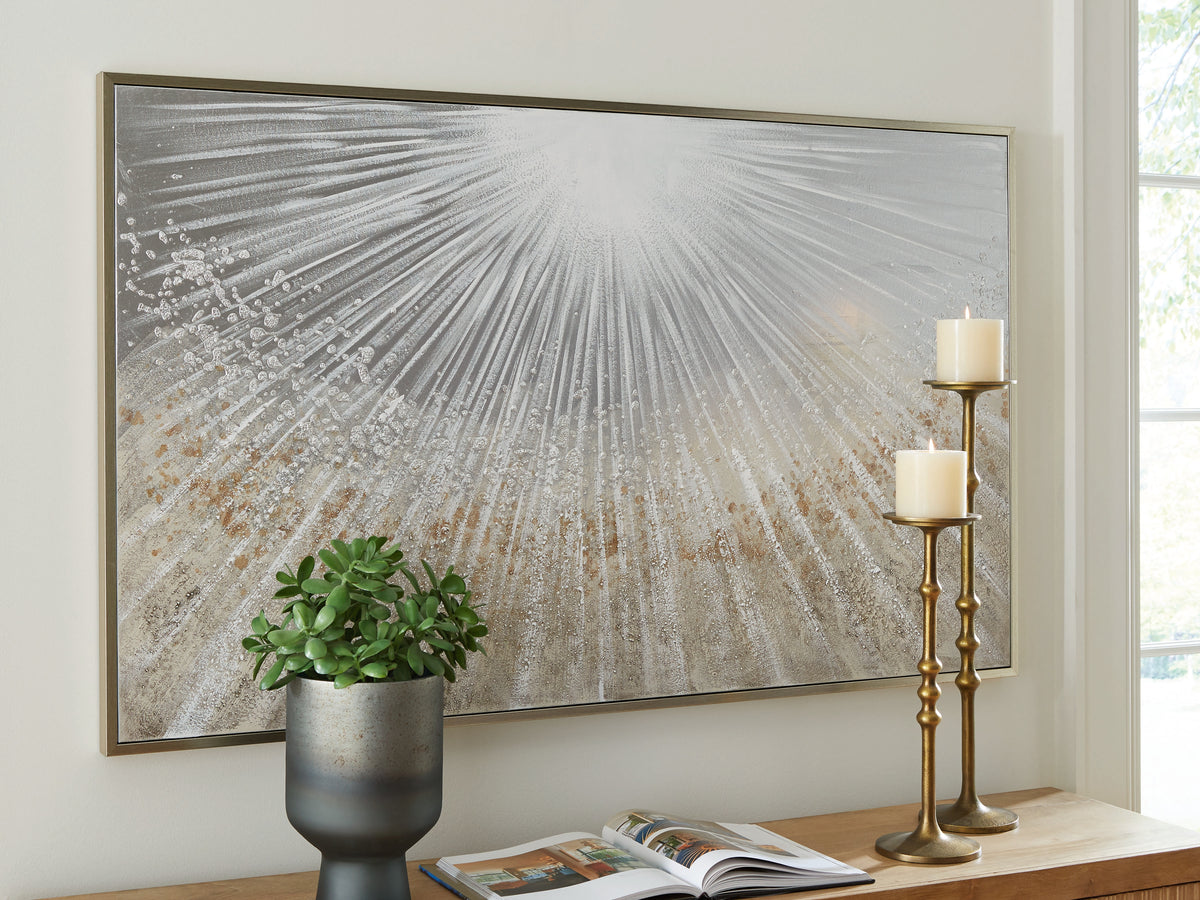 Diamond Furniture - Ashley Furniture - Waldard Wall Decor - Wall Art / Gray/Taupe/White - A8000501
