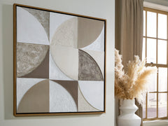 Diamond Furniture - Ashley Furniture - Harelman Wall Decor - Wall Art / Tan/Taupe/White - A8000502