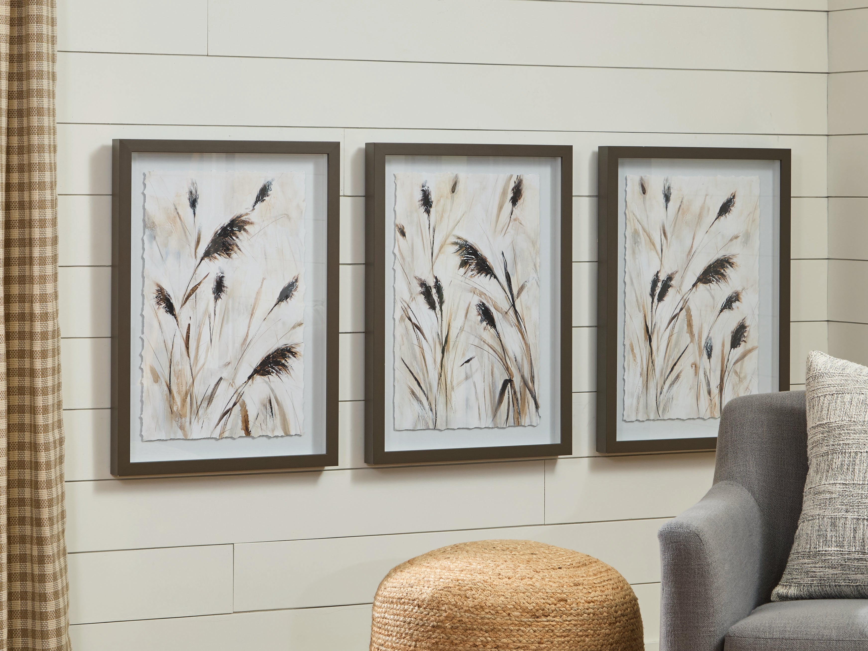 Diamond Furniture - Ashley Furniture - Honslow Wall Decor - Wall Art Set (3/CN) / Brown/Black/White - A8000506