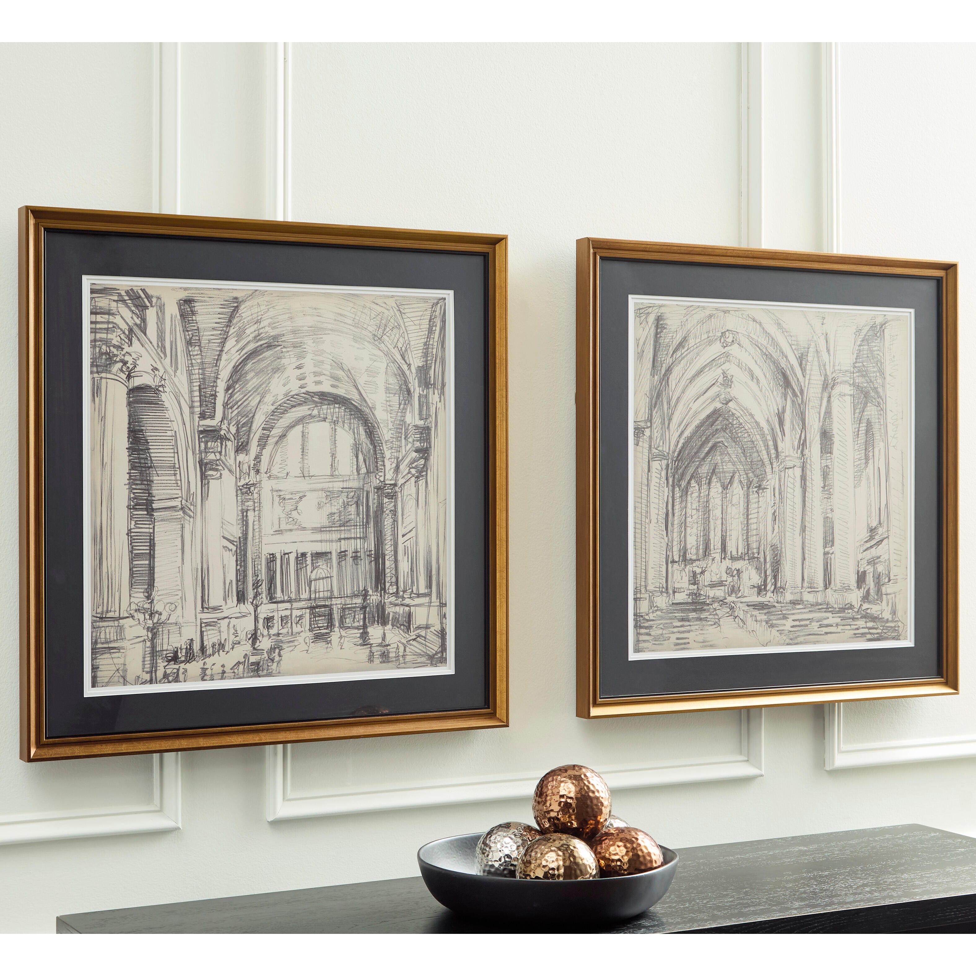 Diamond Furniture - Ashley Furniture - Downyard Wall Art (Set of 2) - Wall Art Set (Set of 2) - A8000548