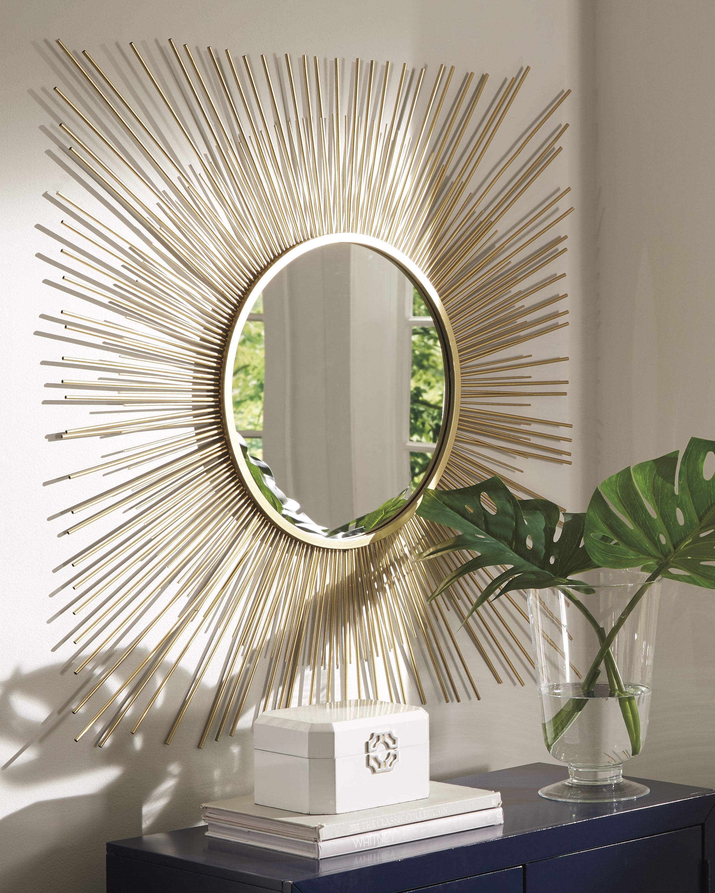 Diamond Furniture - Ashley Furniture - Elspeth Mirror - Accent Mirror / Gold Finish - A8010124