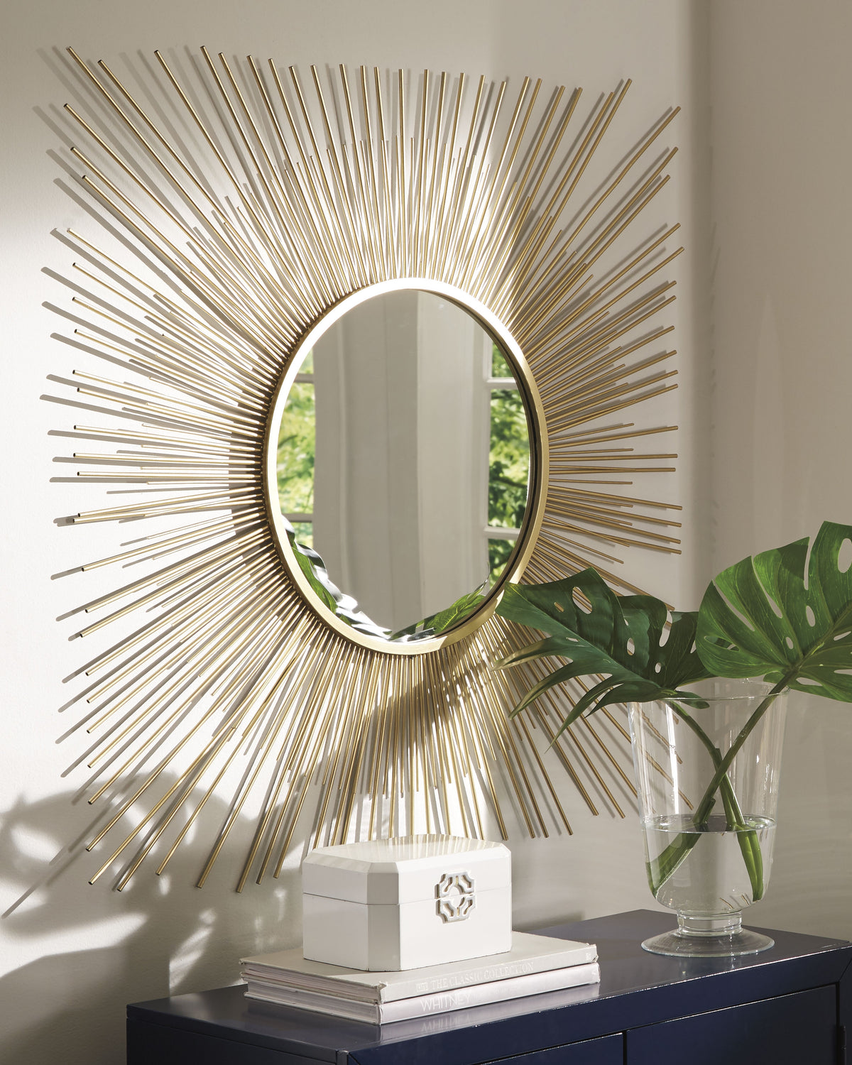 Diamond Furniture - Ashley Furniture - Elspeth Mirror - Accent Mirror / Gold Finish - A8010124
