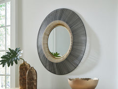 Diamond Furniture - Ashley Furniture - Dallmen Mirror - Accent Mirror / Black/Gold Finish - A8010407