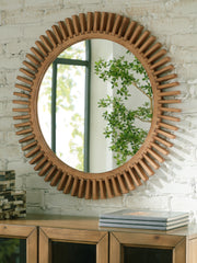 Diamond Furniture - Ashley Furniture - Tedwell Mirror - Accent Mirror / Brown - A8010410