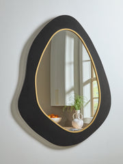 Diamond Furniture - Ashley Furniture - Kierlock Mirror - Accent Mirror / Black/Gold Finish - A8010414