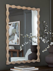 Diamond Furniture - Ashley Furniture - Acelmore Mirror - Accent Mirror / Light Brown - A8010420