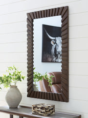 Diamond Furniture - Ashley Furniture - Advin Mirror - Accent Mirror / Dark Brown - A8010428