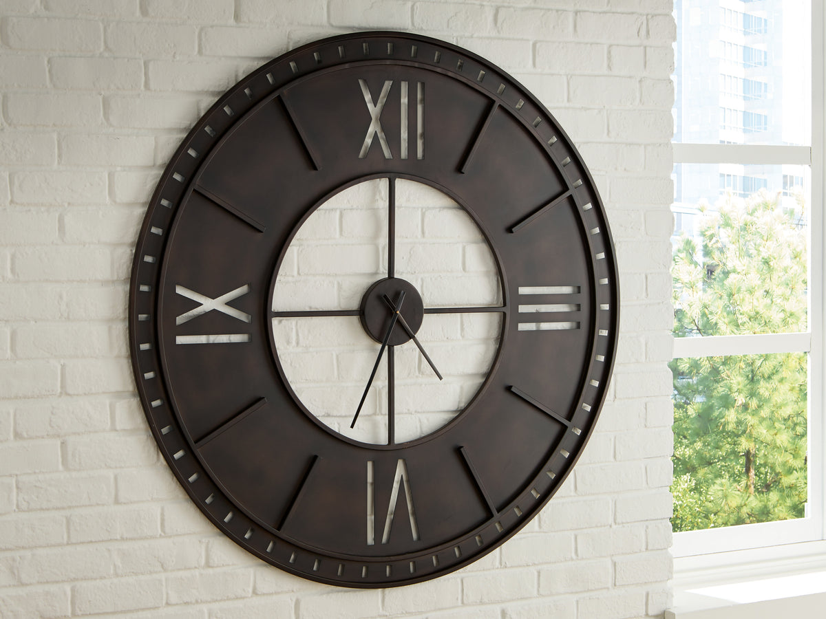 Diamond Furniture - Ashley Furniture - Lytle Wall Clock - Wall Clock - A8010453