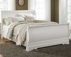 Diamond Furniture - Ashley Furniture - Anarasia Queen Sleigh Bed - Queen Sleigh Bed / White - B129B4