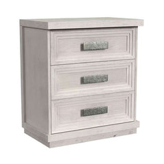 3-Drawer Nightstand with USB in Antique White