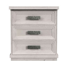3-Drawer Nightstand with USB in Antique White