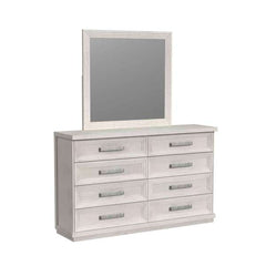 Dresser and Mirror in Antique White