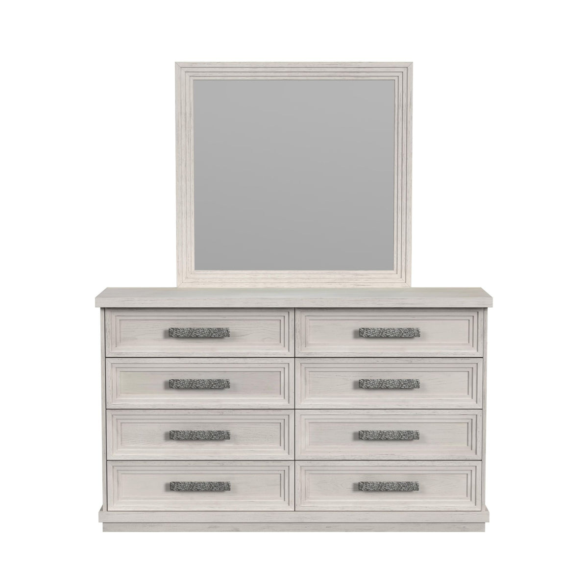 Dresser and Mirror in Antique White